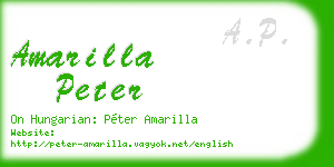 amarilla peter business card